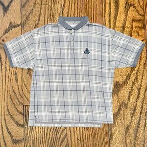 Vintage Izod Houndstooth Plaid Golf Polo Shirt